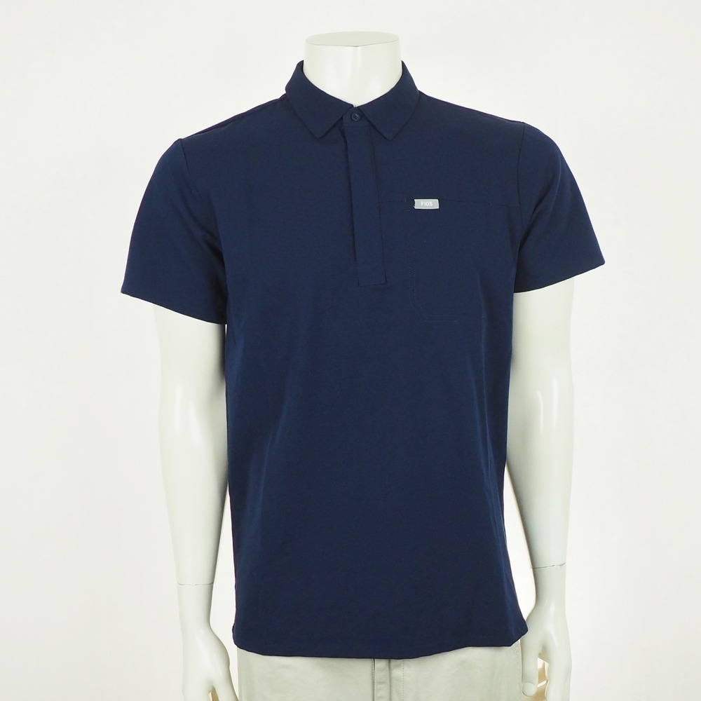 FIGS Lima Scrub Top Polo Shirt Mens Small Navy Blue Technical Collection Medical